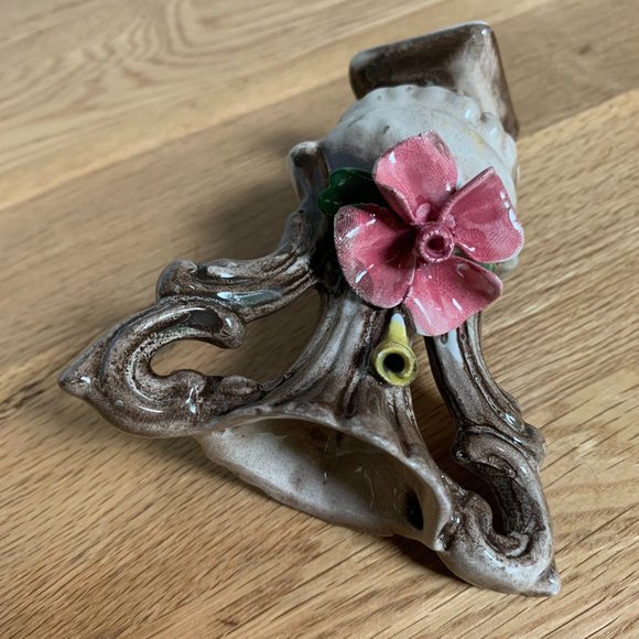 VTG Capodimonte Porcelain Italy Rose Mini Vase Italian Floral Pink - Picture 3 of 11